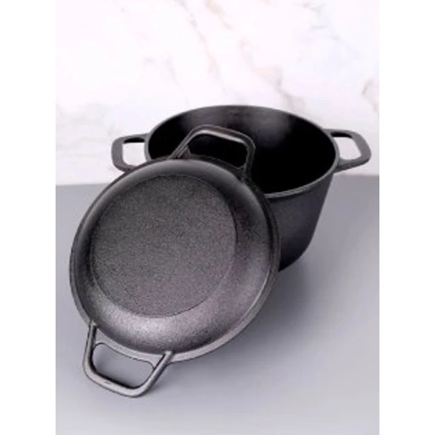 Qazan Chaynikov SF-830, çuqun, 24 sm, 4000 ml, qara