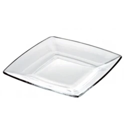 Boşqab Vidivi Torcello kvadrat, 18.5 sm, şüşə, şəffaf