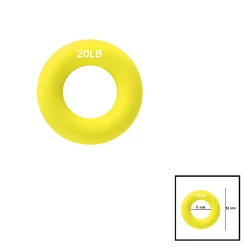 Кистевой эспандер Gymnic, силикон, желтый, 4x9 см, 20 LB, 7 кг