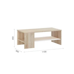 Журнальный столик 3563_M3JurStolVitrWhson 110х56х45 см