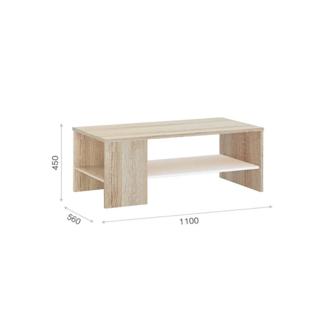 Журнальный столик 3563_M3JurStolVitrWhson 110х56х45 см