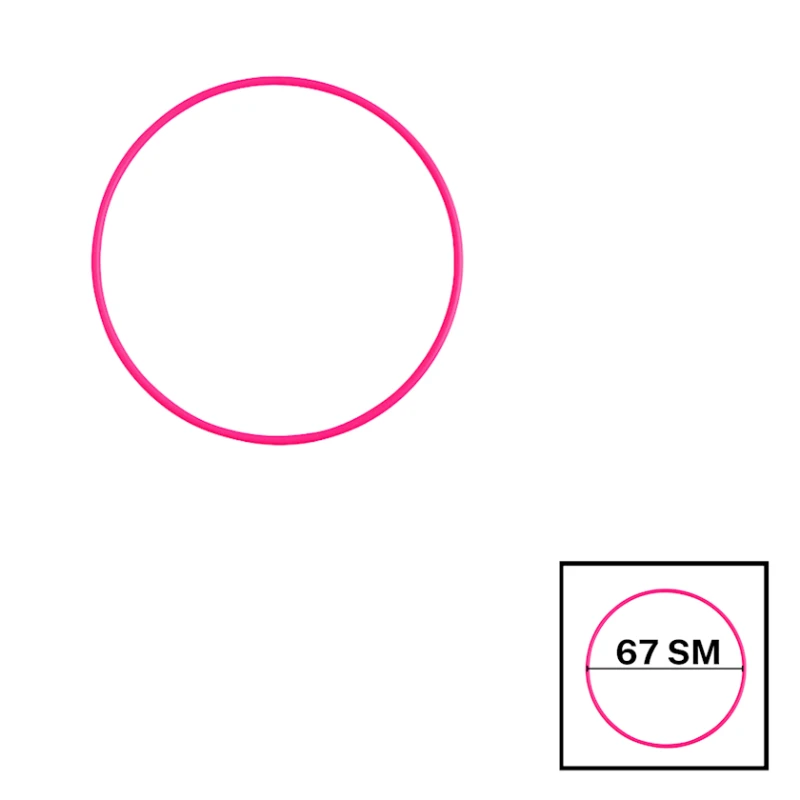 Гимнастический обруч Hula Hoop, 67 см, розовый Гимнастический обруч Hula Hoop, 67 см, розовый