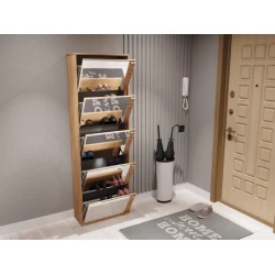 Тумба для обуви Art Mebel 80, ламинат, коричневая, 130x50x30 см Тумба для обуви Art Mebel 80, ламинат, коричневая, 130x50x30 см