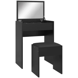 Туалетный столик Art Mebel 65, ламинат, антрацит, 120x60x40 см Туалетный столик Art Mebel 65, ламинат, антрацит, 120x60x40 см