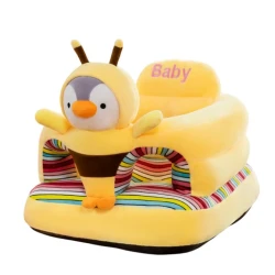 Uşaq üçün kreslo WS Penguin, sarı, 45x45x45 sm