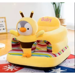 Uşaq üçün kreslo WS Penguin, sarı, 45x45x45 sm