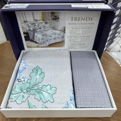 Yataq dəsti MiraNova SF-630, ailəvi, boz, yorğan üzü 160x220 sm/2 əd, mələfə 240x260 sm, yastıq üzü 50x70 sm/2 əd