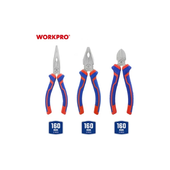 Набор шарнирно-губцевого инструмента Workpro WP201008, 3 предмета