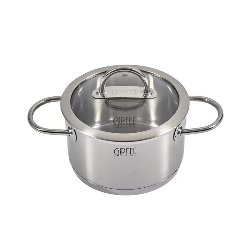 Кастрюля Gipfel Signo 1360, нержавеющая сталь, 16 см, 1.5 л Кастрюля Gipfel Signo 1360, нержавеющая сталь, 16 см, 1.5 л