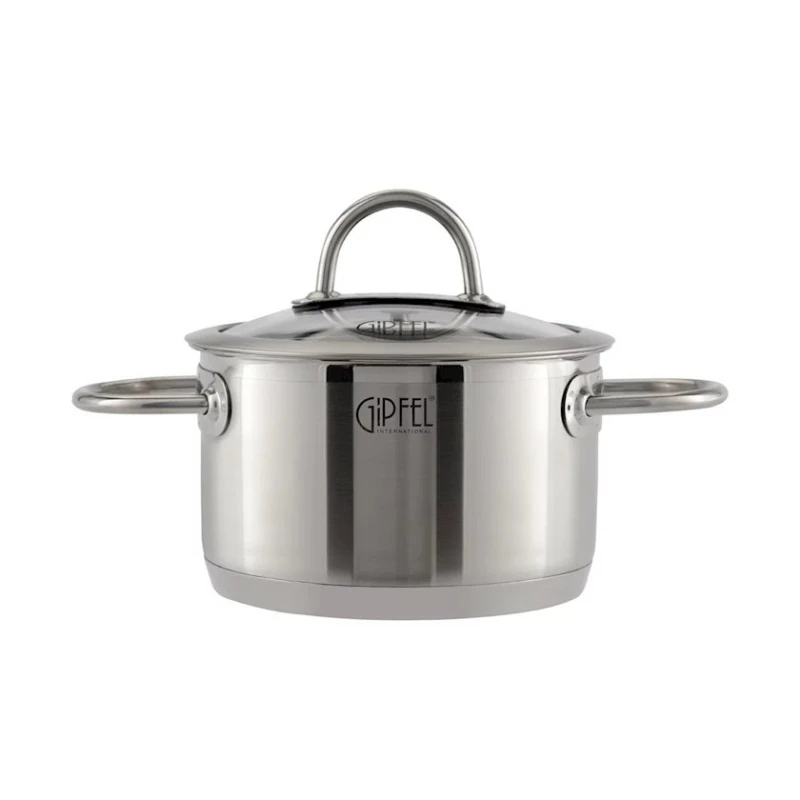 Кастрюля Gipfel Signo 1360, нержавеющая сталь, 16 см, 1.5 л Кастрюля Gipfel Signo 1360, нержавеющая сталь, 16 см, 1.5 л