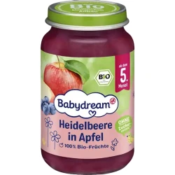 Пюре Babydream яблоко и черника, 190 г, от 5 месяцев Пюре Babydream яблоко и черника, 190 г, от 5 месяцев