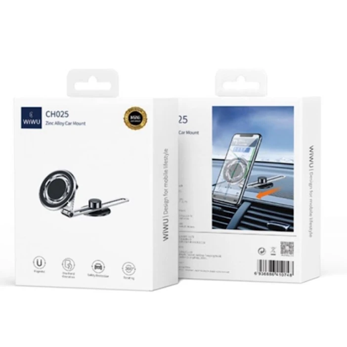 Автомобильный держатель для телефона Wiwu CH025 Silver