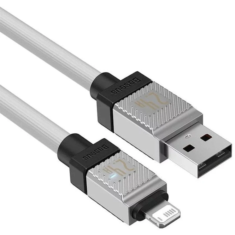 Кабель Baseus CoolPlay Series Fast Charging Cable USB to iP 2.4A 1m White