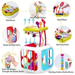 Интерактивная игрушка UGUR059T24, 15x15x17 см, от 8 месяцев, разноцветная Интерактивная игрушка UGUR059T24, 15x15x17 см, от 8 месяцев, разноцветная