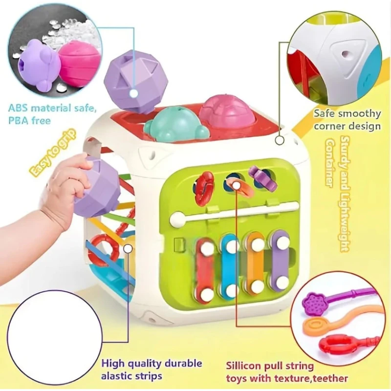 Интерактивная игрушка UGUR059T24, 15x15x17 см, от 8 месяцев, разноцветная Интерактивная игрушка UGUR059T24, 15x15x17 см, от 8 месяцев, разноцветная