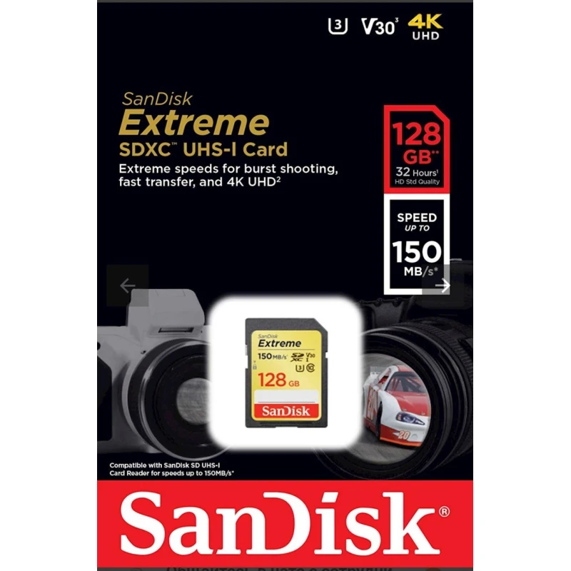 Карта памяти SanDisk 128GB Extreme SDXC UHS-I Card Карта памяти SanDisk 128GB Extreme SDXC UHS-I Card