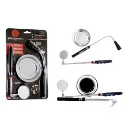 Набор магнитных инструментов с подстветкой Worldforce 11314, лоток+LED фонарь+зеркало