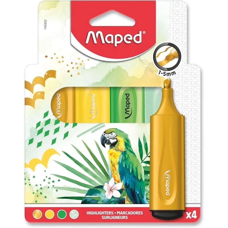 Mətn markerləri dəsti Maped 740902, 4 əd