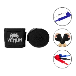 Боксерский бинт Colosseum Venum 1700 3 м, полиэстер, черный Боксерский бинт Colosseum Venum 1700 3 м, полиэстер, черный