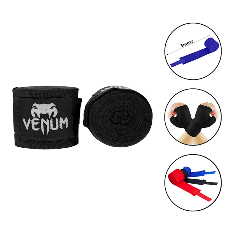 Boks binti Colosseum Venum 1700 3 m, polyester, qara Boks binti Colosseum Venum 1700 3 m, polyester, qara