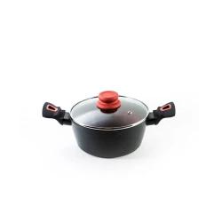 Кастрюля Hom-me 101129, 20 см, 2.3 л, алюминий, серый