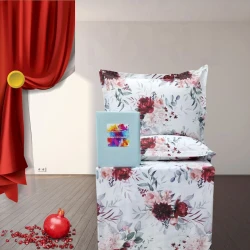 Комплект постельного белья Narlı 001141, пододеяльник 160x220 см (2 шт), простыня 240x260 см, наволочка 50х70 см (2 шт), семейный, хлопок, разноцветный