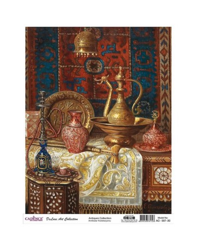 Dekupaj üçün düyü kağızı Cadence A3 Antique Collection AC-07 30x42 sm