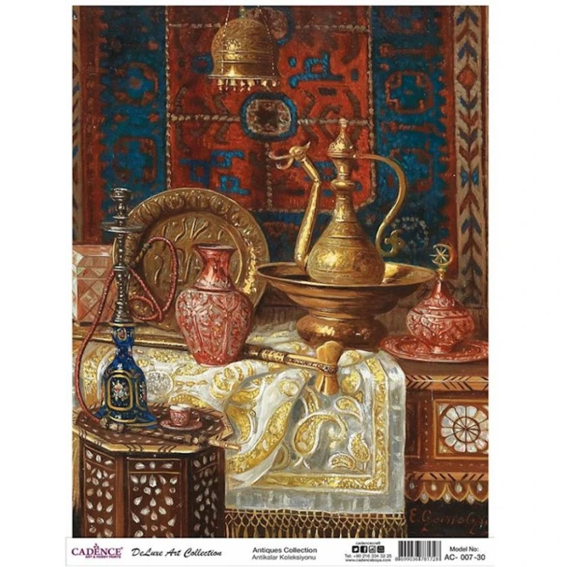 Рисовая бумага для декупажа Cadence A3 Antique Collection AC-07 30x42 см Рисовая бумага для декупажа Cadence A3 Antique Collection AC-07 30x42 см