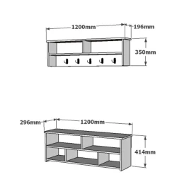 Тумба для обуви с полкой для прихожей Ev Plus 12115765, 120x41x29/120x35x19 см, белый Тумба для обуви с полкой для прихожей Ev Plus 12115765, 120x41x29/120x35x19 см, белый
