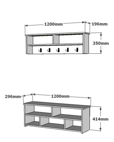 Dəhliz üçün rəf ilə ayaqqabı şkafı Ev Plus 12115765, 120x41x29/120x35x19 sm, ağ