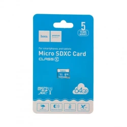 Карта памяти Hoco 64GB MicroSDXC 10 Class Blue