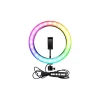 Лампа кольцевая со штативом MJ 33, RGB, 33 см Лампа кольцевая со штативом MJ 33, RGB, 33 см