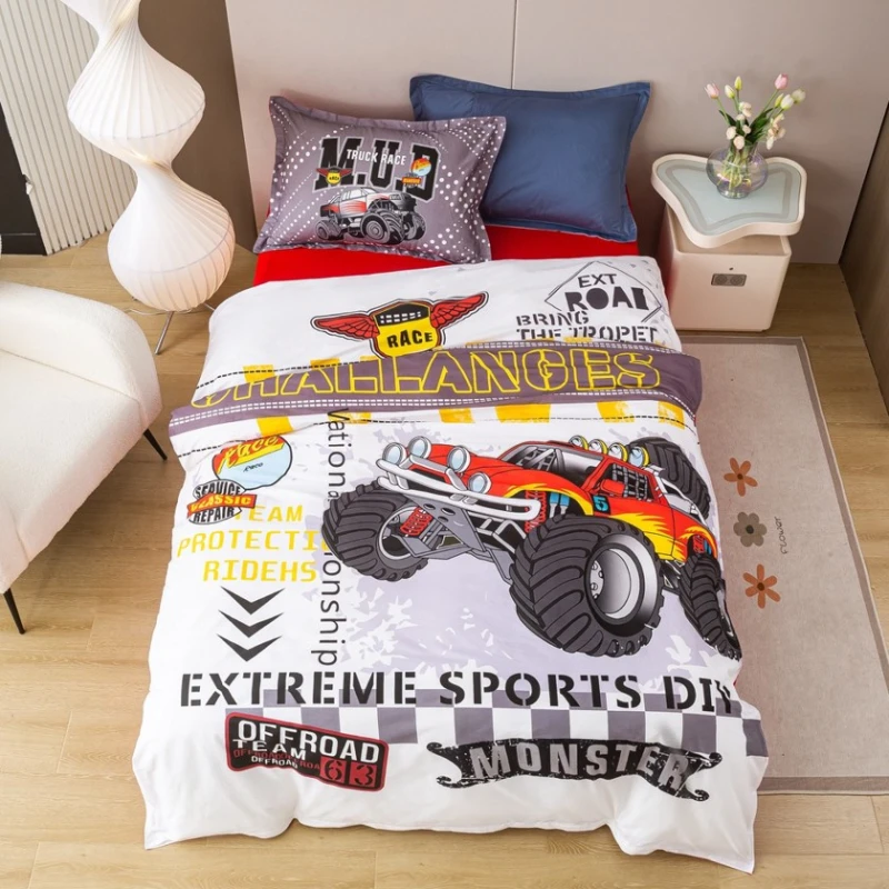 Комплект детского постельного белья Annaberry SHA-00004739, пододеяльник 160x220 см, простыня 180x240 см, наволочка 50x70 см, хлопок, разноцветный Комплект детского постельного белья Annaberry SHA-00004739, пододеяльник 160x220 см, простыня 180x240 см, наволочка 50x70 см, хлопок, разноцветный