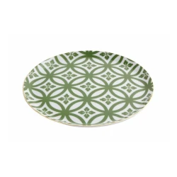 Тарелка Porland Morocco 04AP021459, фарфор, зеленая, 24 см