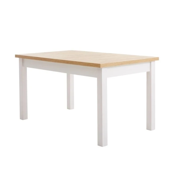 Обеденный стол JYSK Markskel, меламин/ДСП/дерево, коричневый/белый, 90x150/193x75 см Обеденный стол JYSK Markskel, меламин/ДСП/дерево, коричневый/белый, 90x150/193x75 см