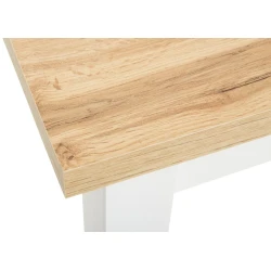 Обеденный стол JYSK Markskel, меламин/ДСП/дерево, коричневый/белый, 90x150/193x75 см