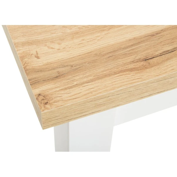 Обеденный стол JYSK Markskel, меламин/ДСП/дерево, коричневый/белый, 90x150/193x75 см Обеденный стол JYSK Markskel, меламин/ДСП/дерево, коричневый/белый, 90x150/193x75 см