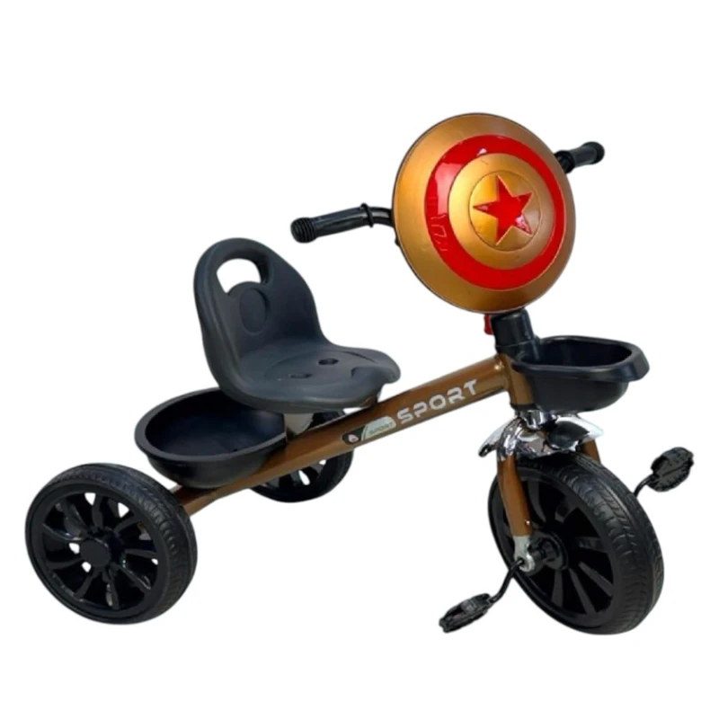 Uşaqlar üçün üçtəkərli velosiped D50_RB_210967, qara/qəhvəyi