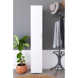 Стеллаж Ev Plus, 30x33x172 см, ЛДСП, белый Стеллаж Ev Plus, 30x33x172 см, ЛДСП, белый