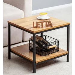 Журнальный стол 42x45x45 см, ЛДСП, коричневый