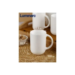 Чашка Luminarc Troquet V5013/4851, керамика, белая, 310 мл