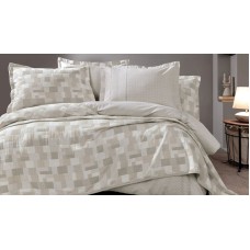 Yataq dəsti Yataş Tanna, yorğan üzü 200x220 sm, mələfə 240х260 sm, yastıq üzü 50x70 sm (4 əd), örtük 230х240 sm, ikinəfərlik, pambıq/poliester, bej