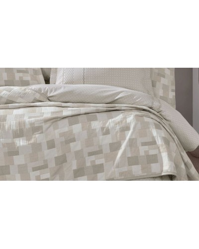 Yataq dəsti Yataş Tanna, yorğan üzü 200x220 sm, mələfə 240х260 sm, yastıq üzü 50x70 sm (4 əd), örtük 230х240 sm, ikinəfərlik, pambıq/poliester, bej