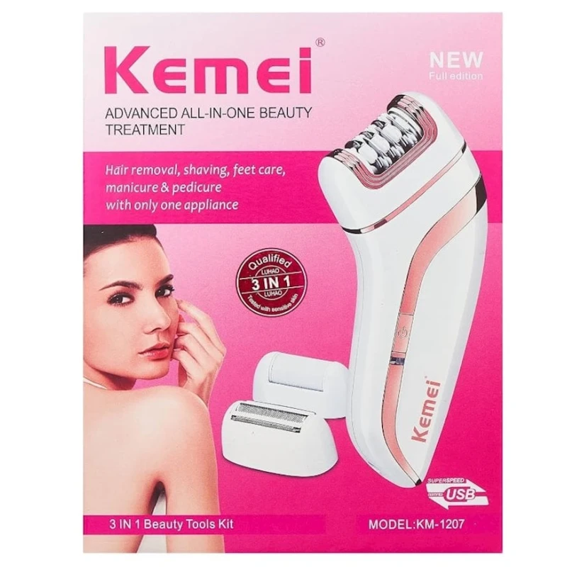 Эпилятор Kemei KM-1207 набор 3в1