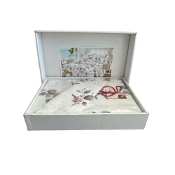 Yataq dəsti Erto 2110000003139 yorğan üzü 160x220 sm, mələfə 160x220 sm, yatıq üzü 50x70 sm, bir yarım, ağ