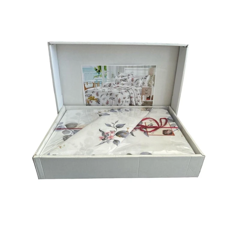 Комплект постельного белья Erto 2110000003139, пододеяльник 160x220 см, простыня 160x220 см, наволочка 50x70 см, полутораспальный, белый