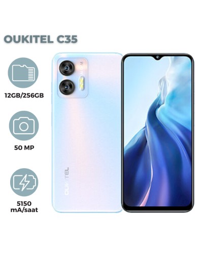 Smartfon Oukitel C35 12GB/256GB Light Blue (6931940771191)