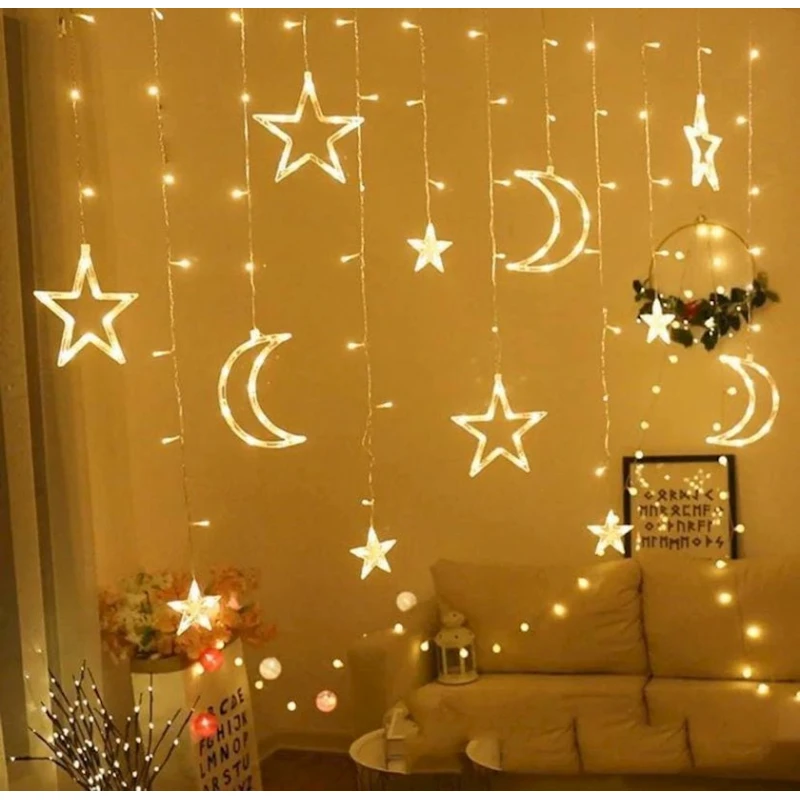 Новогодняя гирлянда Rasik shop ''Звёзды и месяцы'' 3x1 м