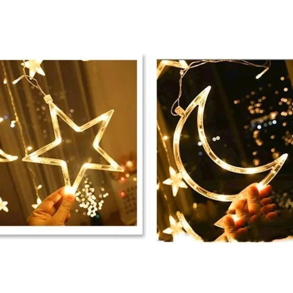 Новогодняя гирлянда Rasik shop ''Звёзды и месяцы'' 3x1 м