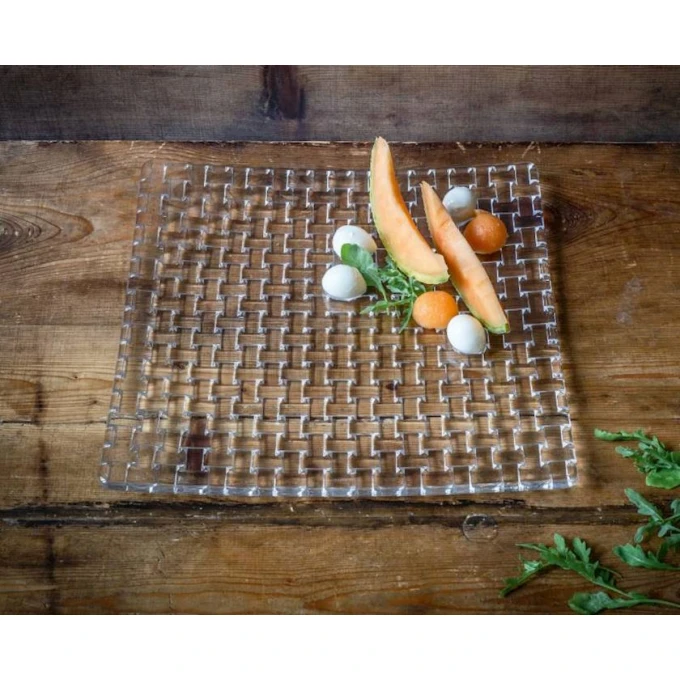 Тарелка Nachtmann Bossa Nova , 28x28 см, хрусталь, прозрачная Тарелка Nachtmann Bossa Nova , 28x28 см, хрусталь, прозрачная